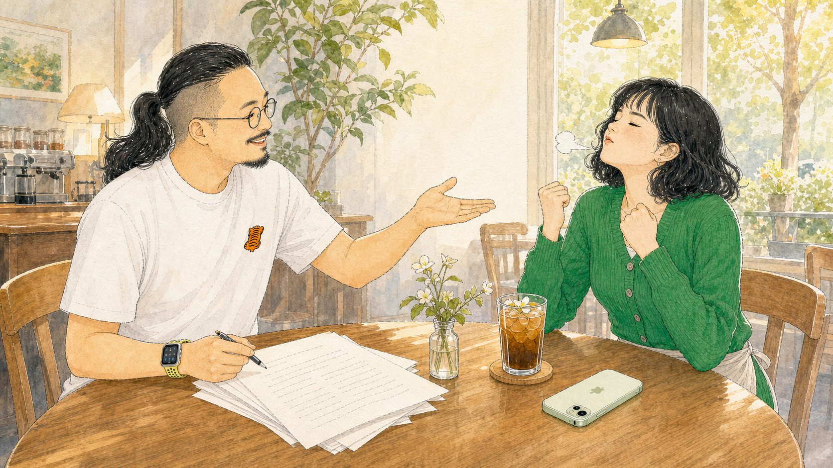 叙述者在咖啡馆里劝法蒂玛再激烈一点。