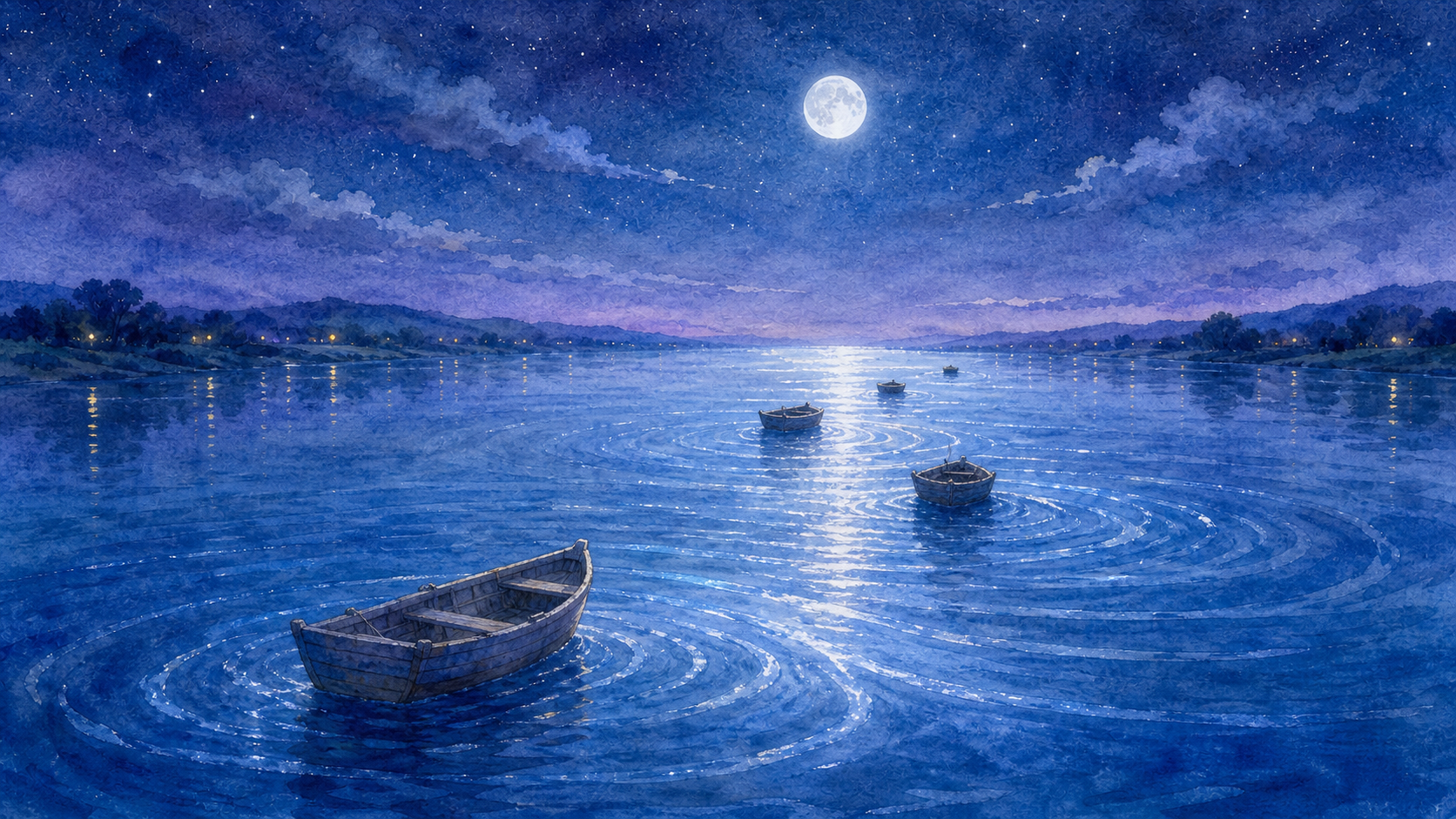 梦境里的大河在夜色中流淌，河上漂着去往呼和浩特的破船。